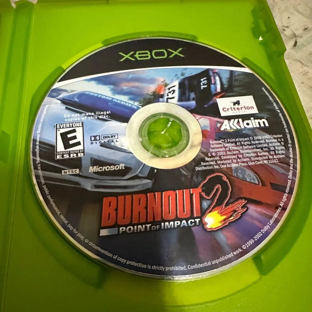 Burnout 2: Point of Impact Developer's Cut Xbox 2003 Complete Tested Working
